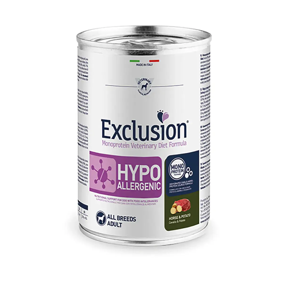Exclusion Diet Hypoallergenic 400 gr Cavallo e Patate - Umido monoproteico cane