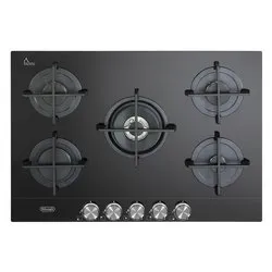 Piano cottura gas 5 zone LIFE Nsl 575 Nc Black (75cm)