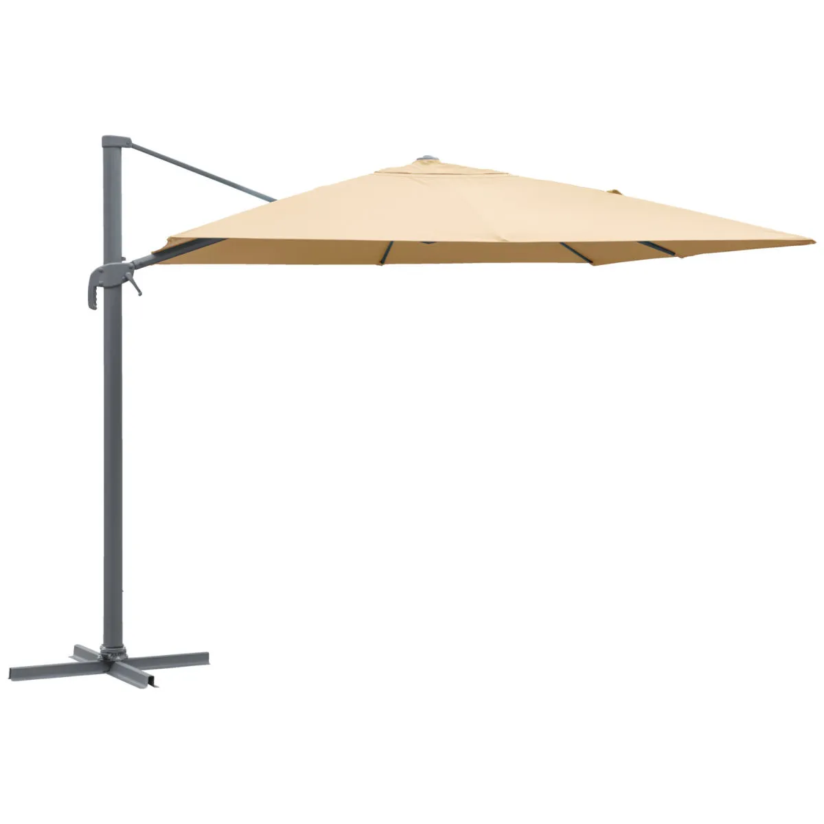 VEGA Ombrellone a palo laterale Elyo; 300x400x275 cm (LxLxH); ecrù; rettangolare