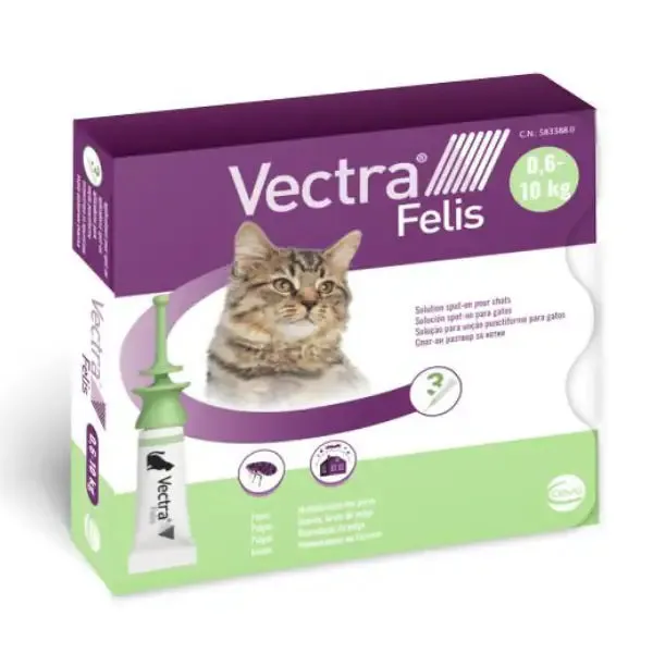 Vectra Felis 3 pipette per gatti 3 pipette peso 2-8 kg - Antiparassitario per gatti