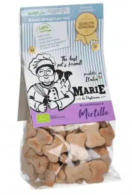 Marie La Pasticcera Biscotti Biologici per Cani 210 gr Mirtillo