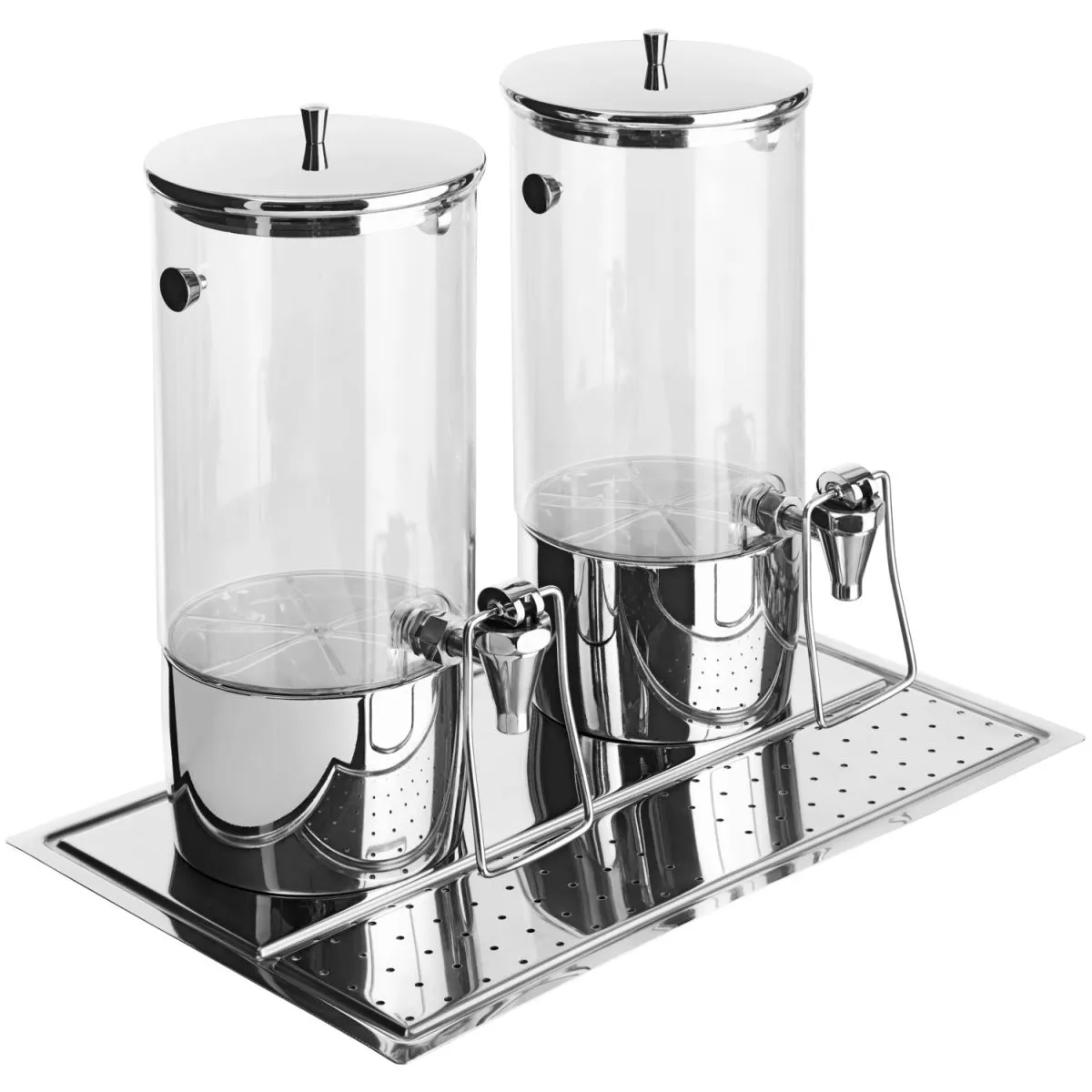 VEGA Dispenser succhi Hampton doppio, GN 1/1, incluse 4x piastre eutettiche fredde; 8 l, 53x32.5x42 cm (LxLxH); acciaio inox