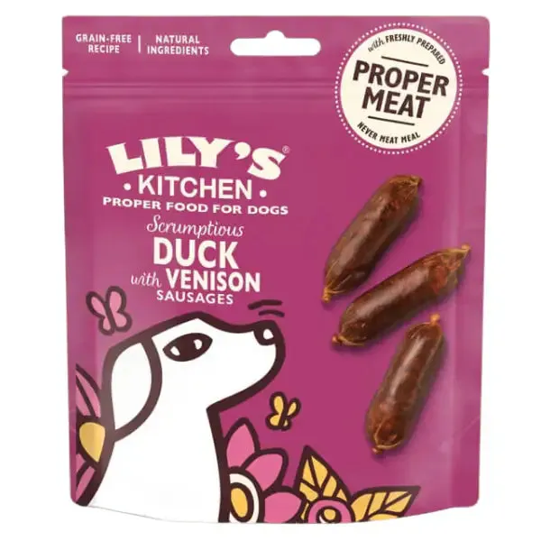 Lily's Kitchen Snack Treats 70 gr Duck with Venison Sausages (anatra e cervo)