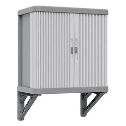 ROLLING SPACE Wallcab Armadio plastica 1 Anta scorrevole Grigio chiaro e scuro (60cm) Mobile KIT