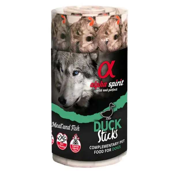 Alpha Spirit snack per cani Sticks Grain Free 16x10 gr Anatra