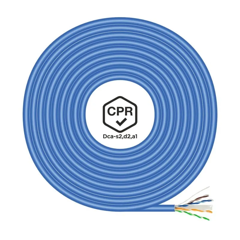Aisens A135-0662 Cavo di rete a spirale RJ45 Cat.6 UTP AWG24 LSZH CPR DCA 100 m Blu