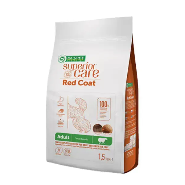 Nature’s Protection Superior Care Dog Adult Small e Mini Red Coat Grain Free Agnello 10 kg - Croccantini per cani