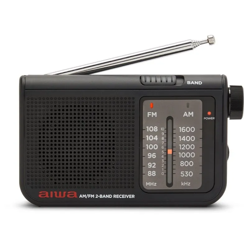 Radio analogica portatile nera Aiwa RS-55BK