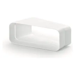 Curva cappa 15 orizzontale per tubo piatto Bianco AFC4043007