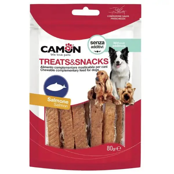 Camon Treats e Snacks per cani Barrette al salmone - 80 gr