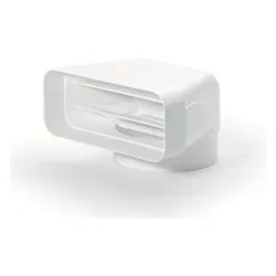 Deflettore cappa 90 per tubo piatto tondo 150 mm Bianco AFC4043002