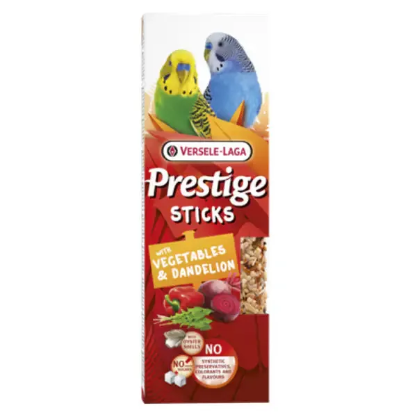 Versele Laga Prestige Sticks Cocorite Verdure e dente di leone - Mangime per uccelli
