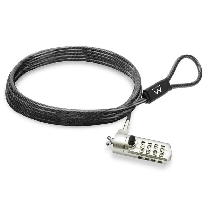 Ewent EW1243 cavo di sicurezza Nero, Zinco 1,5 m