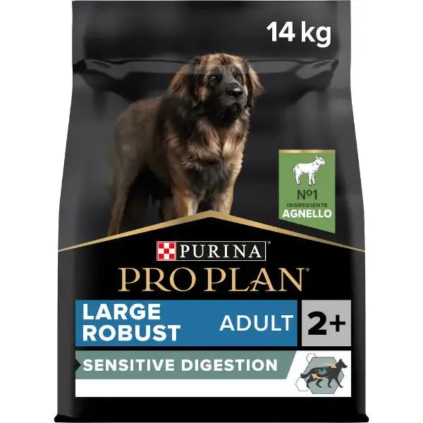 Purina Pro Plan Sensitive Digestion Large Robust Adult Crocchette Cane Agnello 14 kg - Croccantini per cani