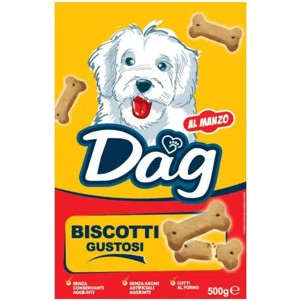 Dag Dog biscotti per cani 500 gr Manzo
