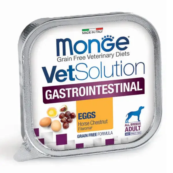Monge VetSolution Canine Gastrointestinal Grain Free 150 gr Maiale e uova - confezione da 6 pezzi - Dieta veterinaria per cani