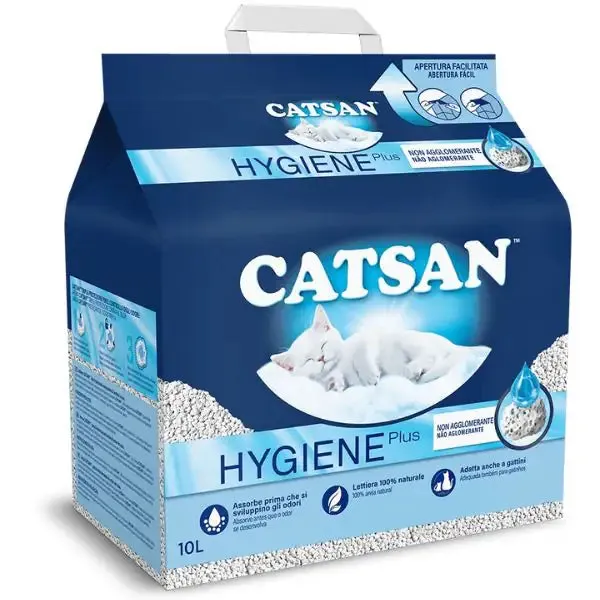Lettiera Catsan Hygiene Plus non agglomerante 10 lt (5 kg)