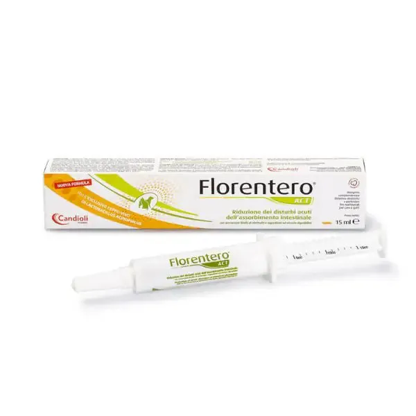 Candioli Pharma Florentero ACT Supporto d'urto contro la diarrea Pasta in siringa per cani e gatti 15 ml - Integratori per cani