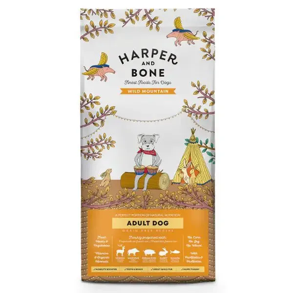 Harper and Bone Adult Medium/Large Wild mountain Grain Free 12 kg - Croccantini per cani