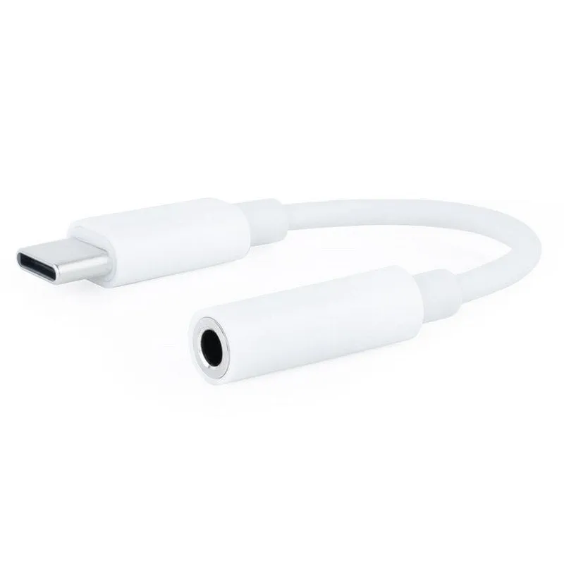 Cavo adattatore audio nanocable USB-C maschio a jack femmina da 3,5 mm 11 cm bianco