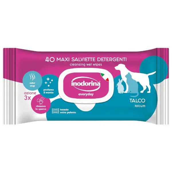 Inodorina Refresh Salviette Detergenti 40 salviette Talco