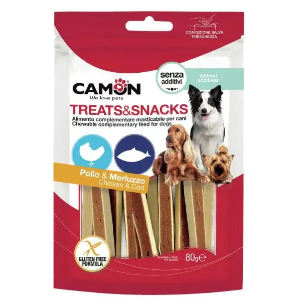 Camon Treats e Snacks per cani Sandwich pollo e merluzzo - 80 gr