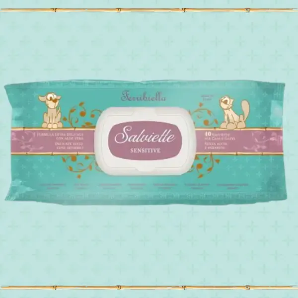 Salviette detergenti umidificate funzionali per cani e gatti Ferribiella Sensitive