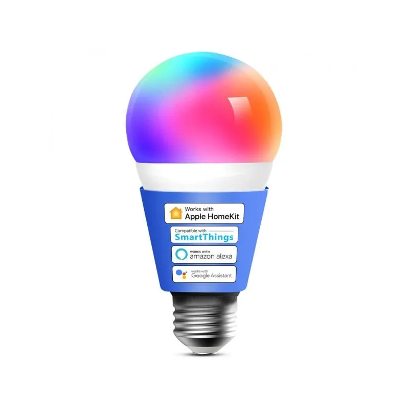 Meross MSL120HK Lampadina LED Smart E27 A60 9W RGB+CCT Compatibile con Apple HomeKit/Google/Alexa