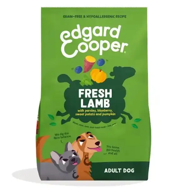 Edgard & Cooper Adult Medium/Large Grain Free Agnello 12 kg - Croccantini per cani