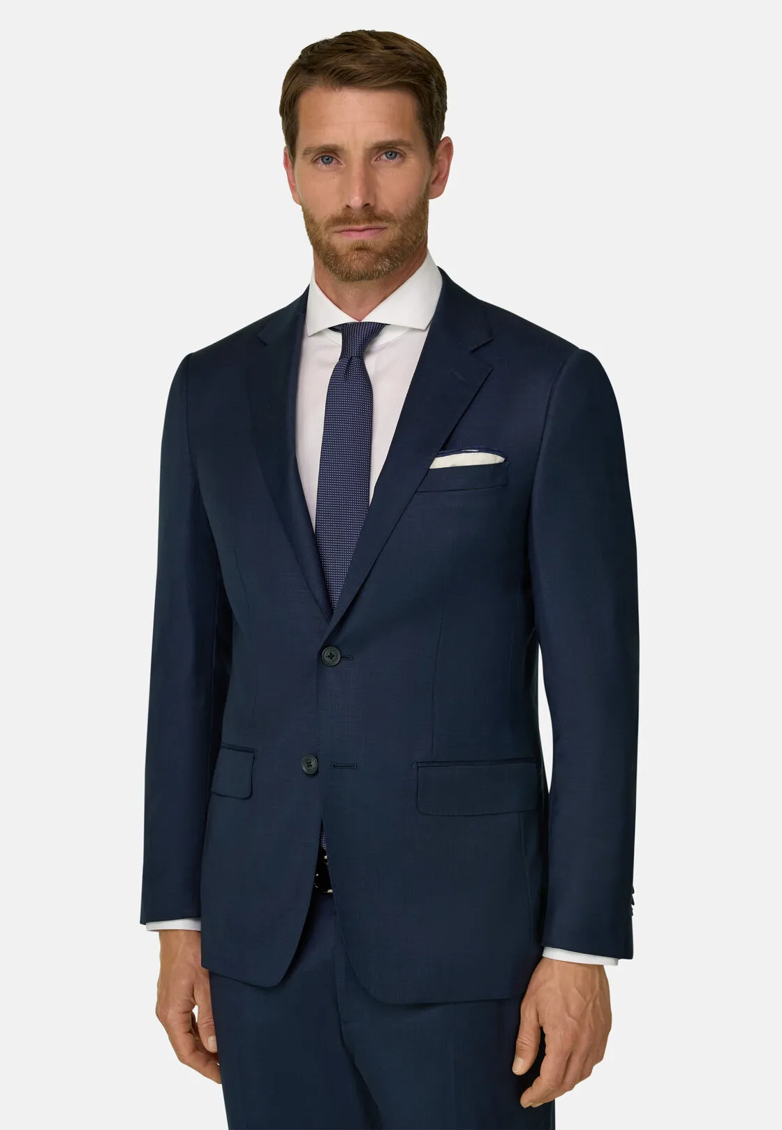 Boggi, Abito Micro Fantasia Lana Elasticizzata, Uomo, Navy, Taglia: 44