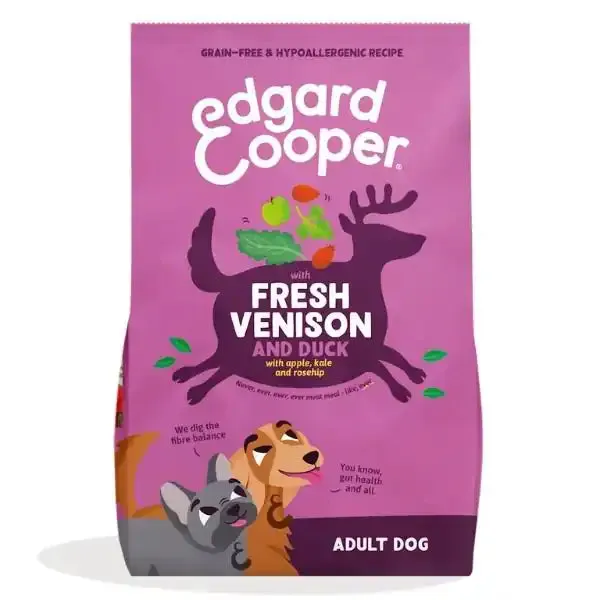 Edgard & Cooper Adult Medium/Large Grain Free Cervo e Anatra 7 kg - Croccantini per cani