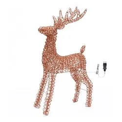 Renna 3D Rose gold (H120 cm) 1 gioco di luce (1pz) 720 luci - MICROLED Bianco caldo IP44 81673