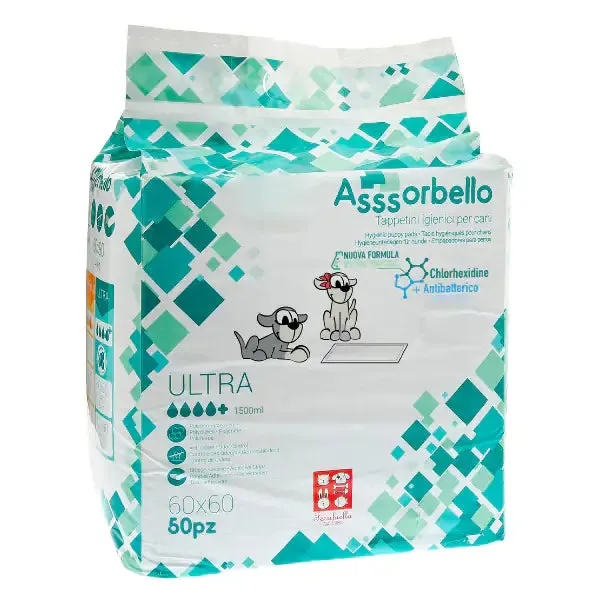 Ferribiella Tappetini Igienici Ultra alla Clorexidina 50 pezzi 60x60 cm
