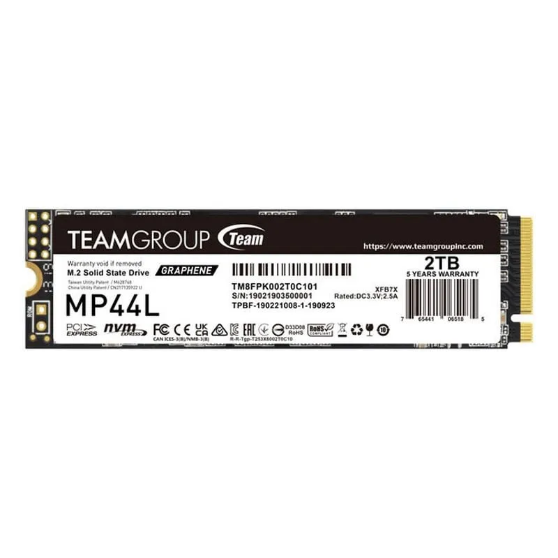 Team Group MP44L SSD da 2 TB M.2 NVMe PCIe 4.0 SLC