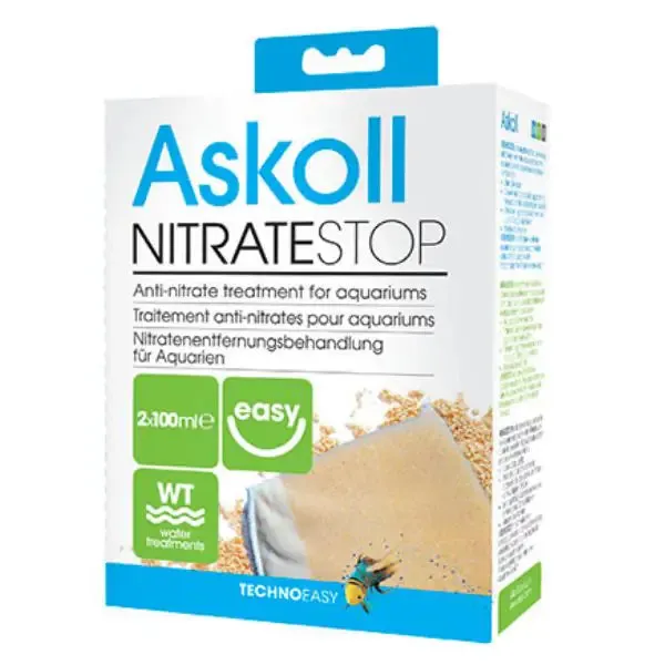 Trattamento anti-nitrati per acquario Nitrate Stop Askoll 2 pezzi x 100 ml