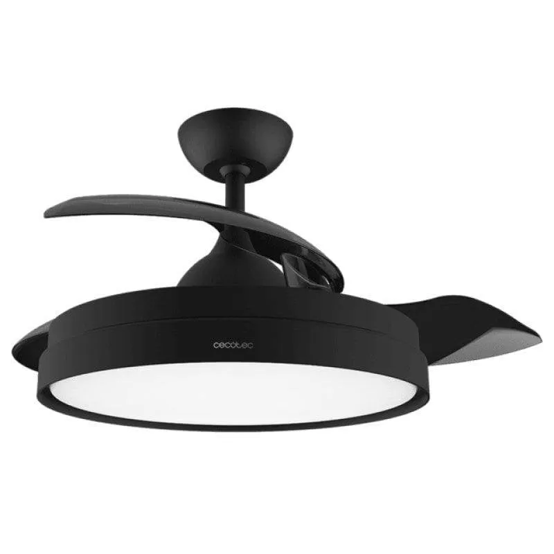Ventilatore da Soffitto con Luce Cecotec EnergySilence Aero 4280 Invisible Black 40W 106cm 6 Velocità Pale Retrattili Telecomando