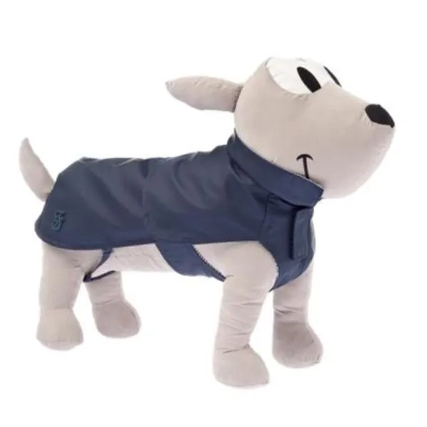 Impermeabile per cani Rugiada con imbottiture in pile estraibile Ferribiella Blu - 47 cm