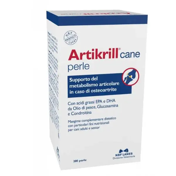 NBF Lanes Artikrill Cane Supporto articolare Compresse per cani 200 Perle - Integratori per cani