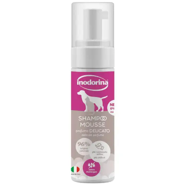 Inodorina Shampoo Mousse a Secco 250 ml Profumo delicato