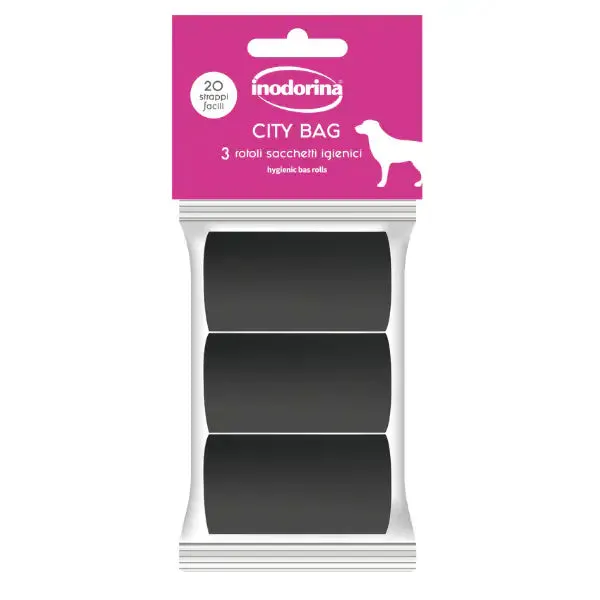 Inodorina City Bag - Ricarica Sacchetti Igienici 3 rotoli da 20 bustine