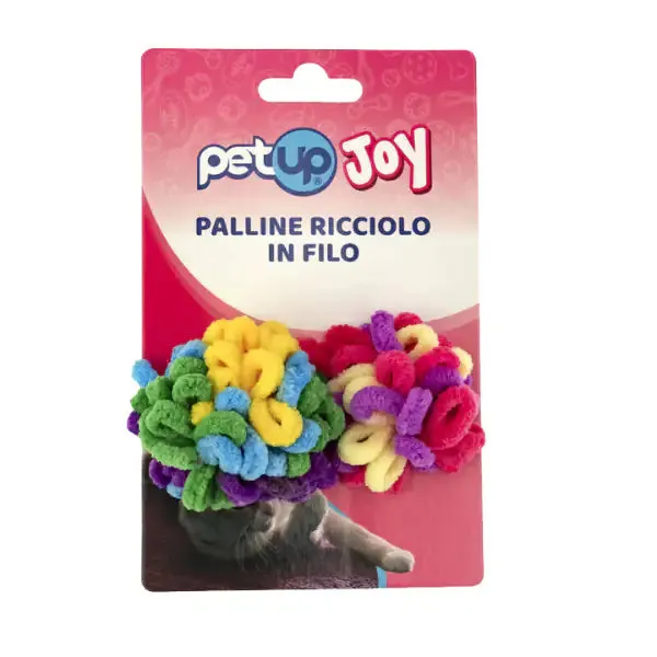Palline per gatti Petup Joy Ricciolo in filo - Giochi per gatti