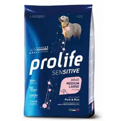 Prolife Sensitive Cane Adult Medium/Large Maiale e Riso 10 kg - Croccantini per cani