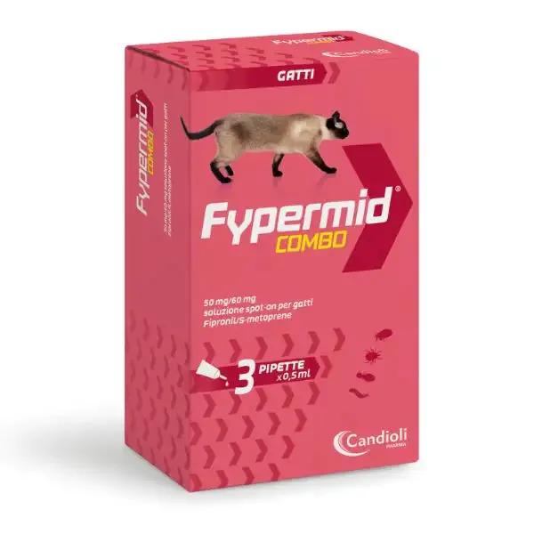 Candioli Pharma Fypermid Combo Protezione Spot-On gatto 3 pipette peso 2-8 kg - Antiparassitario per gatti