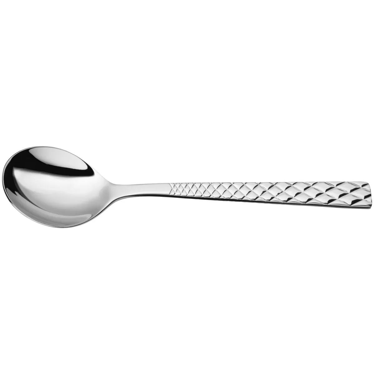 12x VEGA Cucchiaio per tazze Brilio; 18.6 cm (L); argento, manico argento; 12 pz. / Pacco