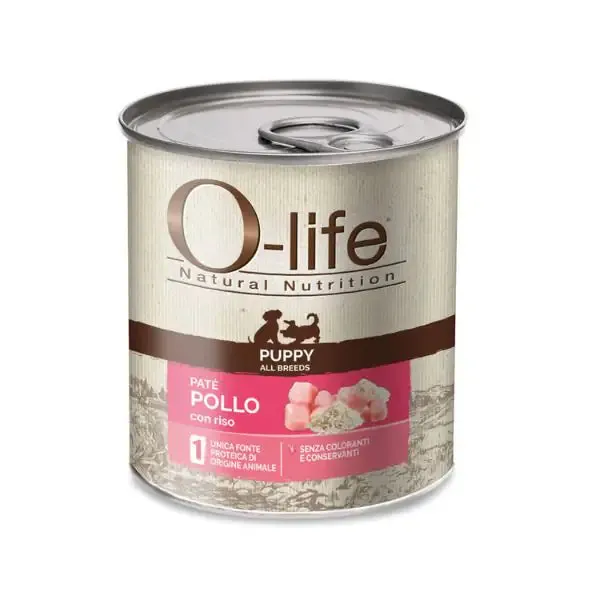 O-life Dog Puppy Patè Monoproteico 400 gr Pollo - Umido monoproteico cane