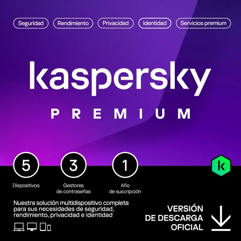 Licenza digitale per dispositivo Kaspersky Premium Total Securit 5 1 anno