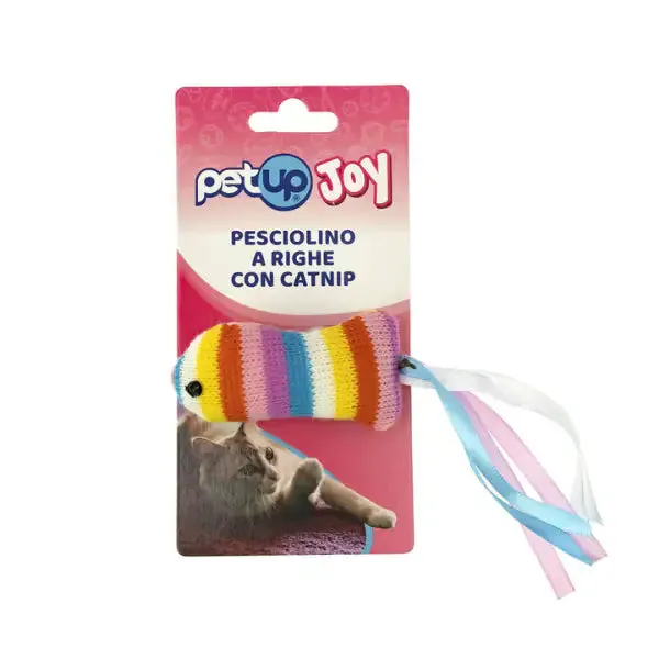 Gioco con erba gatta per gatti in tessuto PetUp Joy Pesciolino - Giochi per gatti