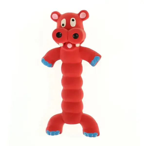 Long Body Timmy pupazzo in lattice con squeaker PetUp Joy Ippopotamo - Giochi per cani