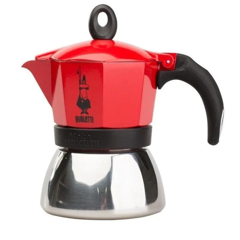 Bialetti Moka Caffettiera italiana a induzione 0,24 L Rosso/Argento