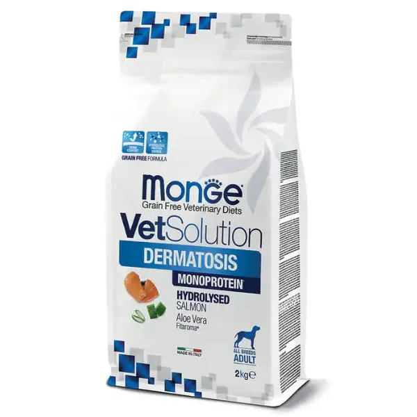 Monge VetSolution Canine Dermatotis Grain Free Adult Salmone 12 kg - Dieta veterinaria per cani